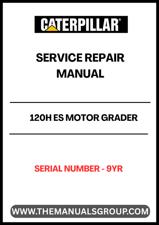 Unlock the full potential of your CAT 120H ES Motor Grader with our comprehensive Service Repair Manual, specifically designed for serial numbers 9YR. This manual is an essential resource for both seasoned professionals and DIY enthusiasts, providing detailed instructions and insights to keep your equipment running smoothly.