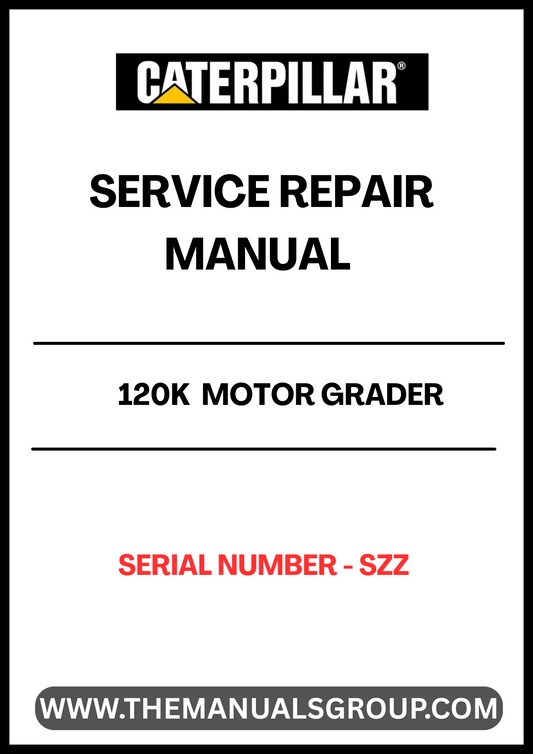Unlock the full potential of your CAT 120K Motor Grader with our comprehensive Service Repair Manual, specifically designed for serial number S/N - SZZ. This manual is an essential resource for both seasoned professionals and DIY enthusiasts, providing detailed instructions and insights to keep your equipment running smoothly.
