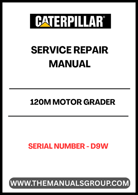Unlock the full potential of your CAT 120M Motor Grader with our comprehensive Service Repair Manual, specifically designed for serial number D9W. This manual is an essential resource for both seasoned professionals and DIY enthusiasts, providing detailed instructions and insights to keep your equipment running smoothly.