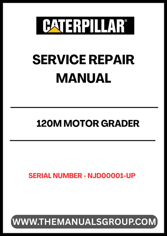 Unlock the full potential of your CAT 120M Motor Grader with the comprehensive Service Repair Manual, specifically designed for models with serial number NJD00001 and up. This manual is an essential resource for maintenance and repair, ensuring your equipment operates at peak performance.