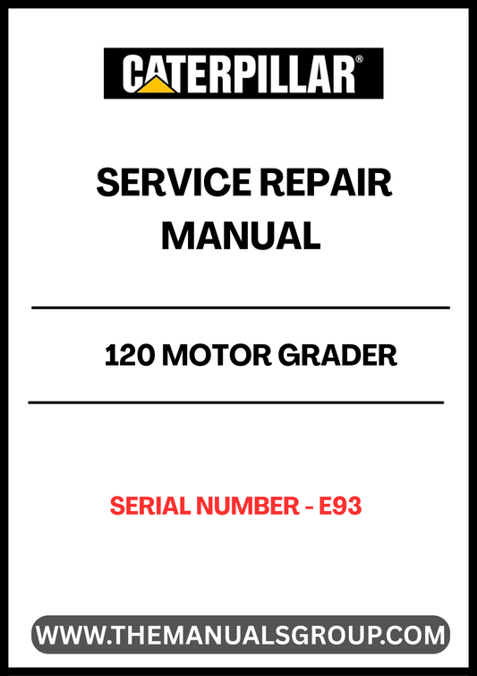 Unlock the full potential of your CAT 120 Motor Grader with our comprehensive Service Repair Manual, specifically designed for serial number E93. This manual is an essential resource for both seasoned professionals and DIY enthusiasts, providing detailed instructions and insights to keep your equipment running smoothly.
