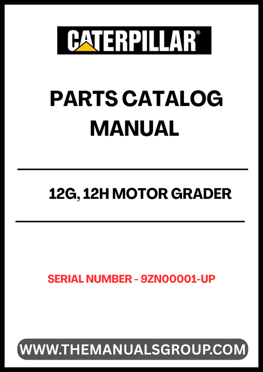 Enhance the performance and longevity of your CAT 12G and 12H motor graders with our comprehensive Parts Catalog Manual, specifically designed for serial numbers 9ZN00001 and up. This manual is an essential resource for operators and maintenance professionals, providing detailed diagrams and part numbers to ensure you find the right components for your machine.