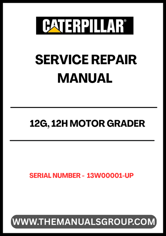 Ensure your CAT 12G and 12H Motor Grader operates at peak performance with our comprehensive Service Repair Manual. Designed specifically for serial numbers 13W00001 and up, this manual is an essential resource for maintenance and repair, empowering you to tackle any issue with confidence.