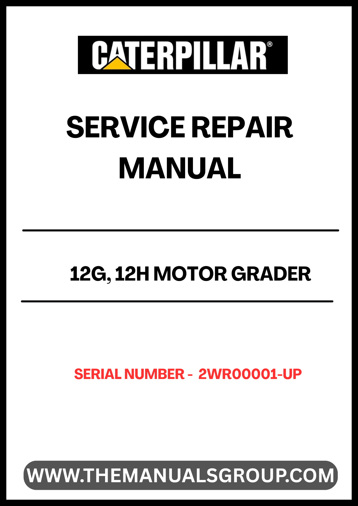 Introducing the CAT 12G and 12H Motor Grader Service Repair Manual, specifically designed for models with serial numbers starting from 2WR00001 and powered by the robust 3306 engine. This comprehensive manual is an essential resource for technicians and operators, providing detailed insights into maintenance, troubleshooting, and repair procedures.