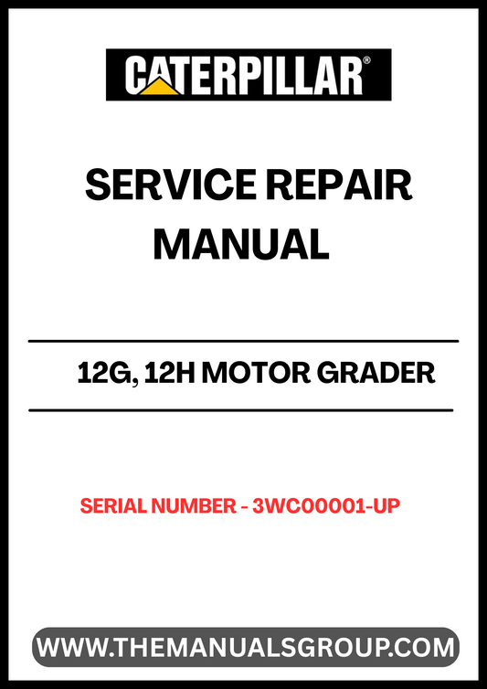 Unlock the full potential of your CAT 12G and 12H Motor Grader with our comprehensive Service Repair Manual, specifically designed for serial numbers 3WC00001 and up. This manual is an essential resource for maintenance and repair, ensuring your equipment operates at peak performance.