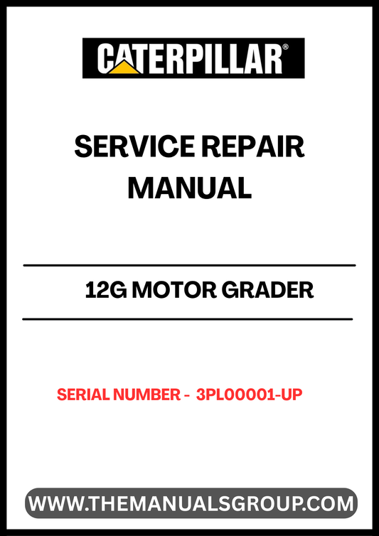  Enhance your maintenance capabilities with the CAT 12G Motor Grader Service Repair Manual, specifically designed for models with serial numbers 3PL00001 and up. This comprehensive guide provides detailed instructions and diagrams, ensuring you have the right information at your fingertips to keep your equipment running smoothly.