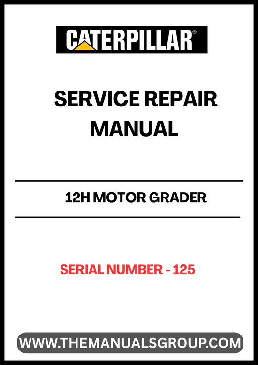 Unlock the full potential of your CAT 12H Motor Grader with our comprehensive Service Repair Manual, specifically designed for serial number 125. This manual is an essential resource for both seasoned professionals and DIY enthusiasts, providing detailed instructions and insights to keep your equipment running smoothly.