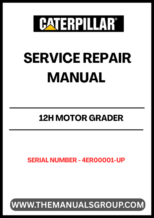 Unlock the full potential of your CAT 12H Motor Grader with our comprehensive Service Repair Manual, specifically designed for serial numbers 4ER00001 and up. This manual is an essential resource for anyone looking to maintain or repair their grader powered by the reliable 3306 engine.