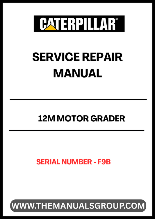 Unlock the full potential of your CAT 12M Motor Grader with our comprehensive Service Repair Manual, specifically designed for serial number F9B. This manual is an essential resource for both seasoned professionals and DIY enthusiasts, providing detailed instructions and insights to keep your equipment running smoothly.