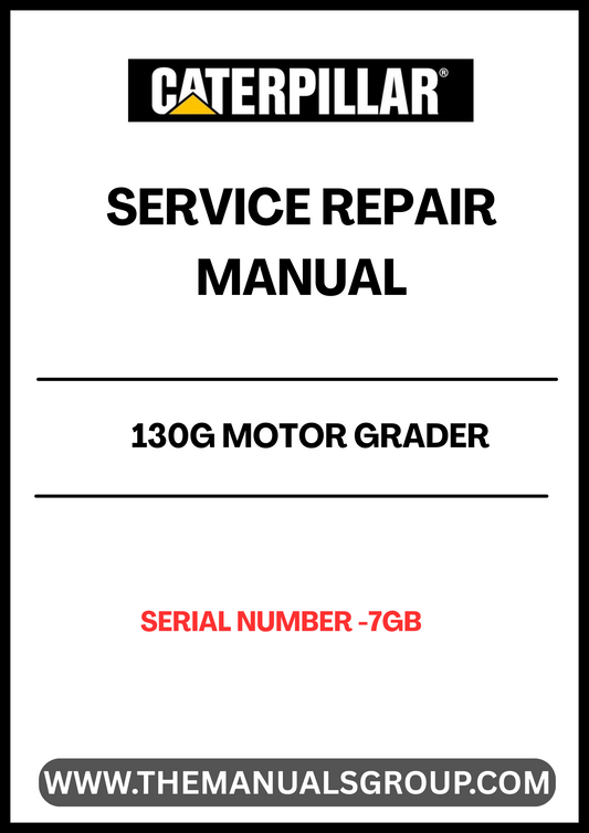 Enhance your maintenance capabilities with the CAT 130G Motor Grader Service Repair Manual, specifically designed for serial number range -7GB. This comprehensive guide provides detailed instructions and diagrams to ensure you can effectively troubleshoot and repair your motor grader, maximizing its performance and longevity.