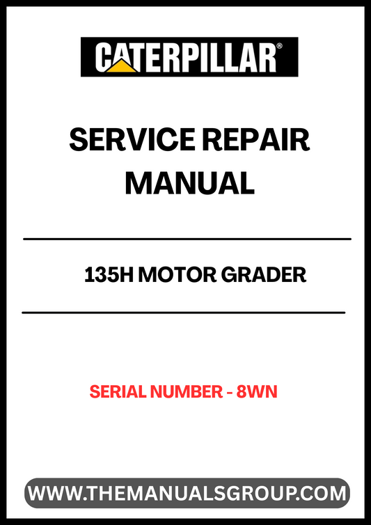 Unlock the full potential of your CAT 135H Motor Grader with our comprehensive Service Repair Manual, specifically designed for serial numbers up to 8WN. This manual is an essential resource for both seasoned professionals and DIY enthusiasts, providing detailed instructions and insights to keep your equipment running smoothly.