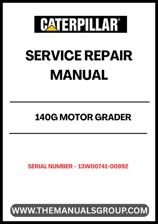 Unlock the full potential of your CAT 140G Motor Grader with our comprehensive Service Repair Manual, specifically designed for serial numbers 13W00741-00992. This manual is an essential resource for anyone looking to maintain, troubleshoot, and repair their grader efficiently.