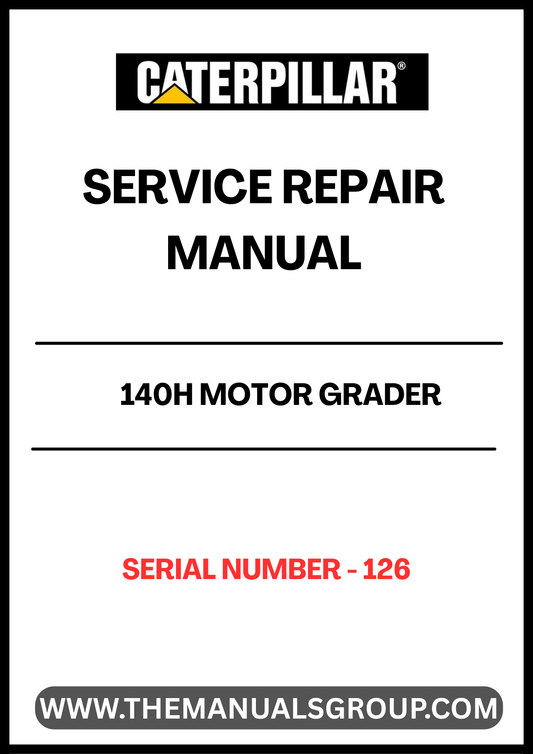Unlock the full potential of your CAT 140H Motor Grader with our comprehensive Service Repair Manual, specifically designed for serial number 126. This manual is an essential resource for both seasoned professionals and DIY enthusiasts, providing detailed instructions and insights to keep your equipment running smoothly.