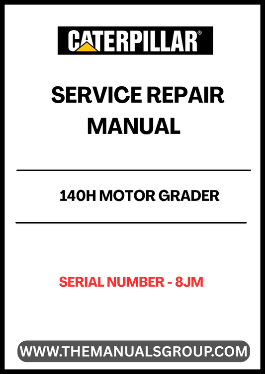 Unlock the full potential of your CAT 140H Motor Grader with our comprehensive Service Repair Manual, specifically designed for serial number 8JM. This manual is an essential resource for both seasoned professionals and DIY enthusiasts, providing detailed instructions and insights to keep your equipment running smoothly.