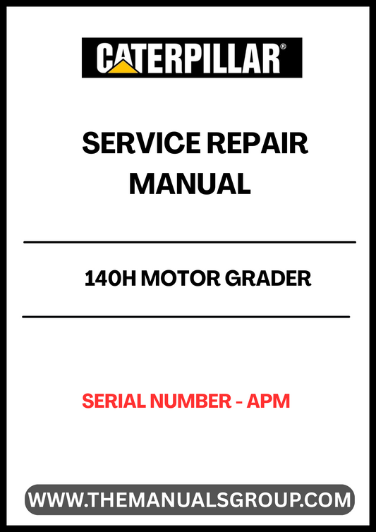 Unlock the full potential of your CAT 140H Motor Grader with our comprehensive Service Repair Manual, specifically designed for serial number APM. This manual is an essential resource for both seasoned professionals and DIY enthusiasts, providing detailed instructions and insights to keep your equipment running smoothly.