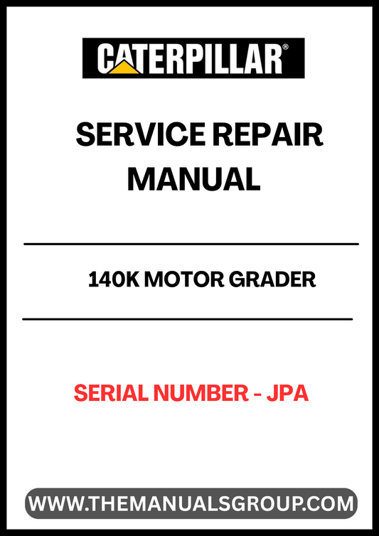 Ensure your CAT 140K Motor Grader operates at peak performance with our comprehensive Service Repair Manual, specifically designed for serial number JPA. This manual is an essential resource for technicians and operators alike, providing detailed instructions and insights to keep your equipment running smoothly.