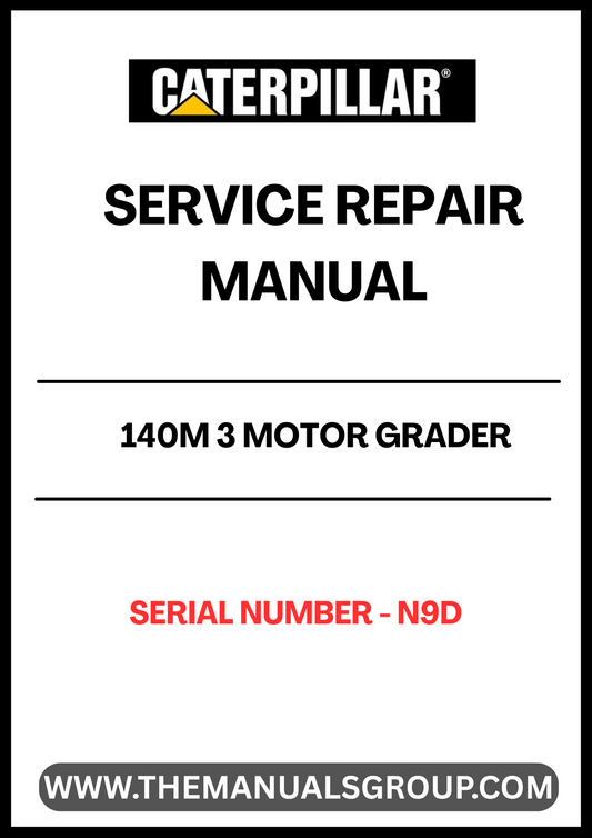 Unlock the full potential of your CAT 140M 3 Motor Grader with our comprehensive Service Repair Manual, specifically designed for serial number N9D. This manual is an essential resource for technicians and operators alike, providing detailed instructions and insights to ensure your equipment runs smoothly and efficiently.