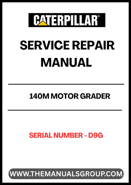 Unlock the full potential of your CAT 140M Motor Grader with our comprehensive Service Repair Manual, specifically designed for serial number D9G. This manual is an essential resource for both seasoned professionals and DIY enthusiasts, providing detailed instructions and insights to keep your equipment running smoothly.