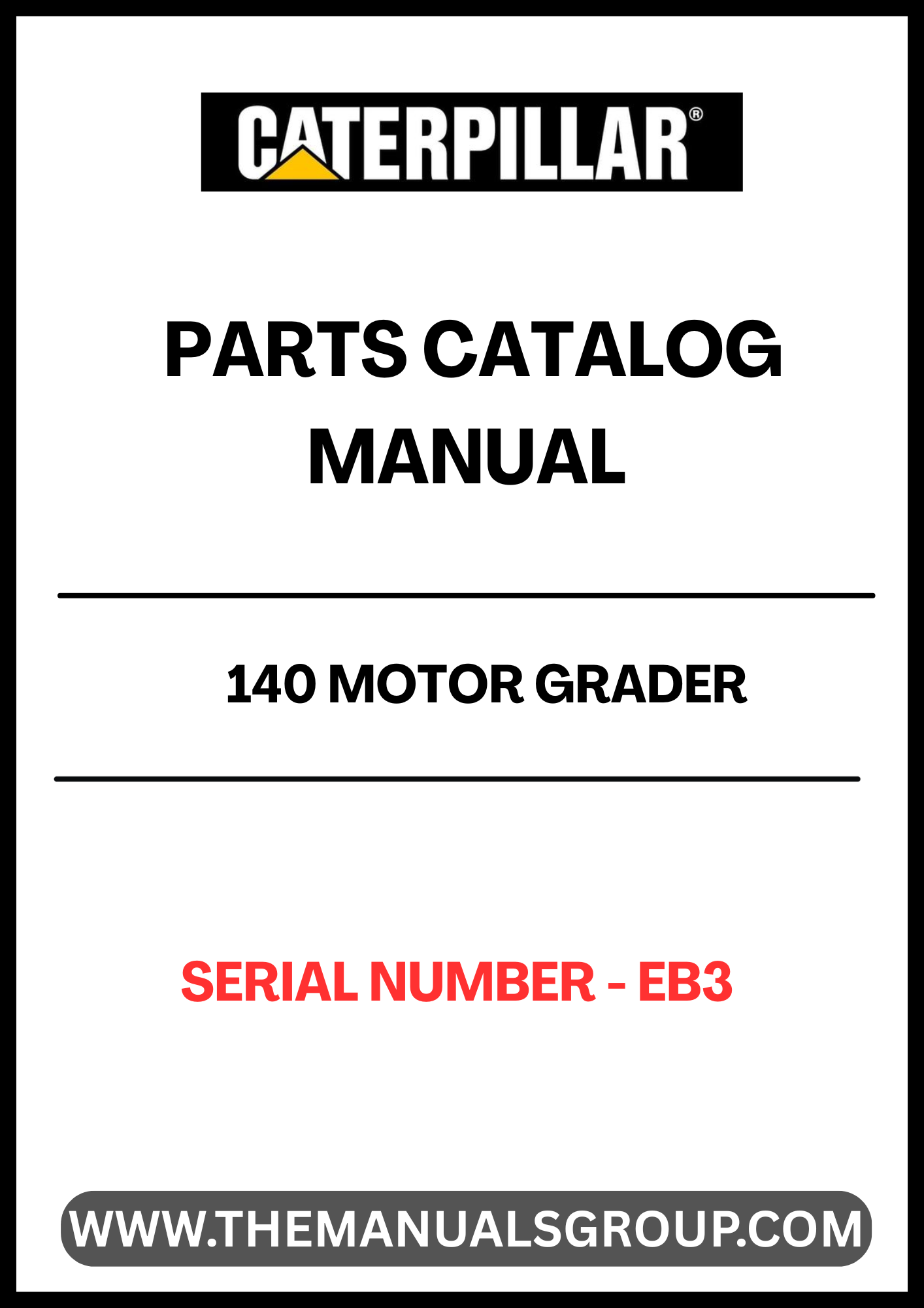  Enhance the performance and longevity of your CAT 140 Motor Grader with our comprehensive Parts Catalog Manual, specifically designed for serial number EB3. This manual serves as an essential resource for identifying and sourcing the right parts, ensuring your equipment operates at peak efficiency.