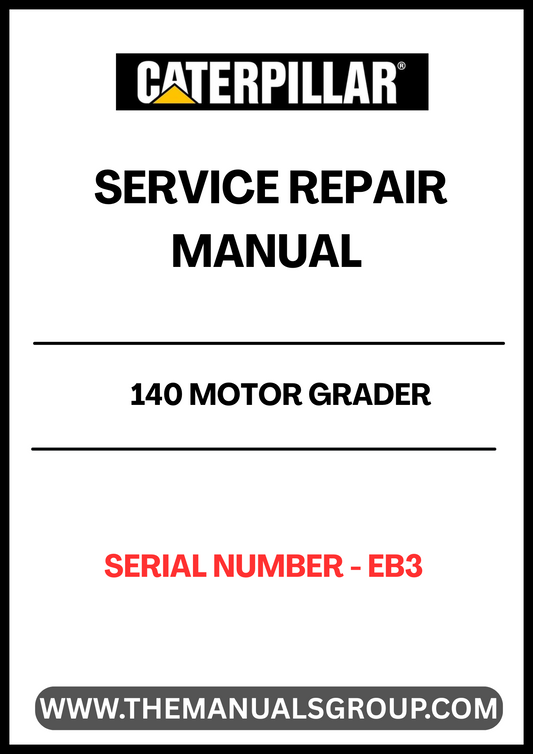 Ensure your CAT 140 Motor Grader operates at peak performance with our comprehensive Service Repair Manual, specifically designed for serial number EB3. This manual is an essential resource for technicians and operators alike, providing detailed instructions and insights to keep your equipment running smoothly.