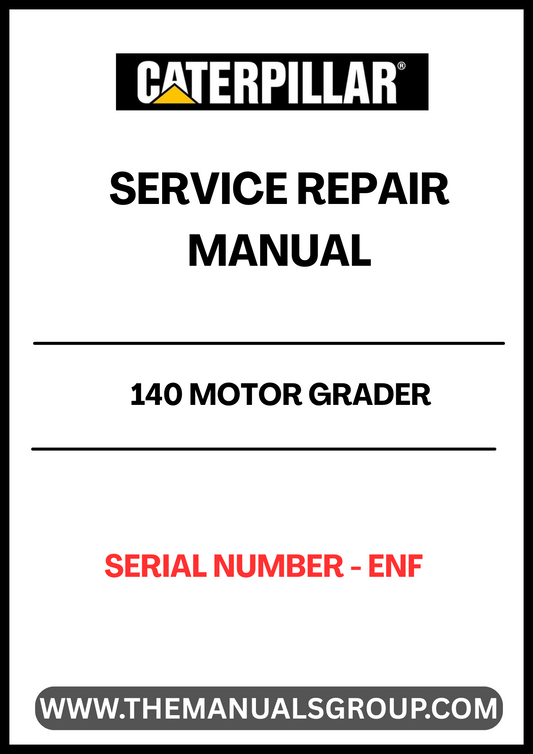 Ensure your CAT 140 Motor Grader operates at peak performance with our comprehensive Service Repair Manual, specifically designed for serial number ENF. This manual is an essential resource for technicians and operators alike, providing detailed instructions and insights to keep your equipment running smoothly.