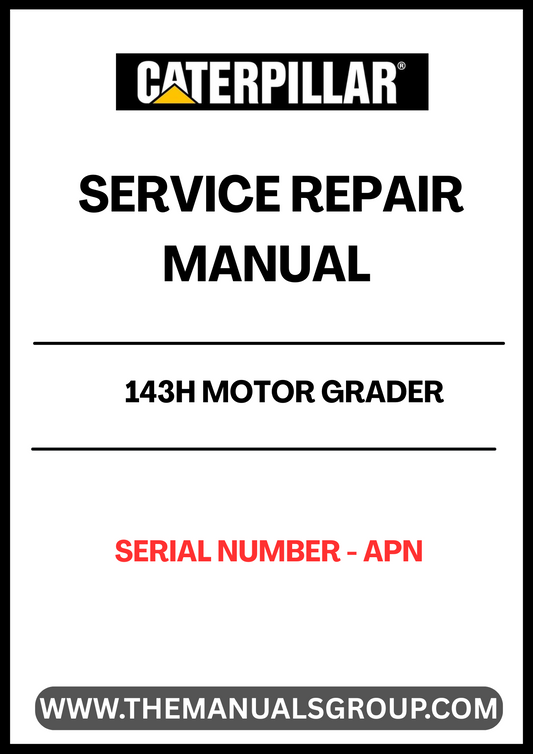 Unlock the full potential of your CAT 143H Motor Grader with our comprehensive Service Repair Manual, specifically designed for serial number APN. This manual is an essential resource for both seasoned professionals and DIY enthusiasts, providing detailed instructions and insights to keep your equipment running smoothly.