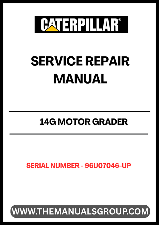 Unlock the full potential of your CAT 14G Motor Grader with our comprehensive Service Repair Manual, specifically designed for models with serial number 96U07046 and powered by the robust 3306 engine. This manual is an essential resource for both seasoned professionals and DIY enthusiasts, providing detailed instructions and insights to keep your equipment running smoothly.