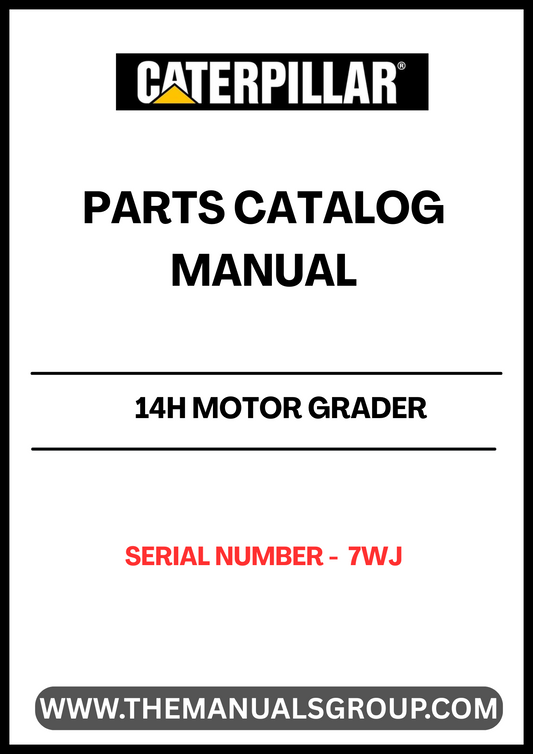 Discover the essential CAT 14H Motor Grader Parts Catalog Manual, specifically designed for serial number 7WJ. This comprehensive manual is your go-to resource for identifying and sourcing the right parts for your motor grader, ensuring optimal performance and longevity of your equipment.
