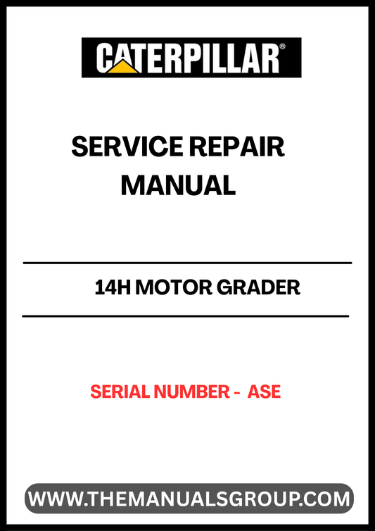 Discover the ultimate resource for maintaining your CAT 14H Motor Grader with our comprehensive Service Repair Manual. Designed specifically for models with serial number ASE, this manual provides detailed instructions and diagrams to ensure you can perform repairs and maintenance with confidence.