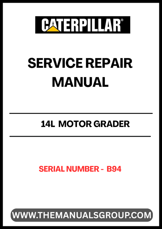 Discover the ultimate resource for maintaining your CAT 14L Motor Grader with our comprehensive Service Repair Manual, specifically designed for serial number B94. This manual is an essential tool for both professional mechanics and DIY enthusiasts, providing detailed instructions and insights to keep your equipment running smoothly.