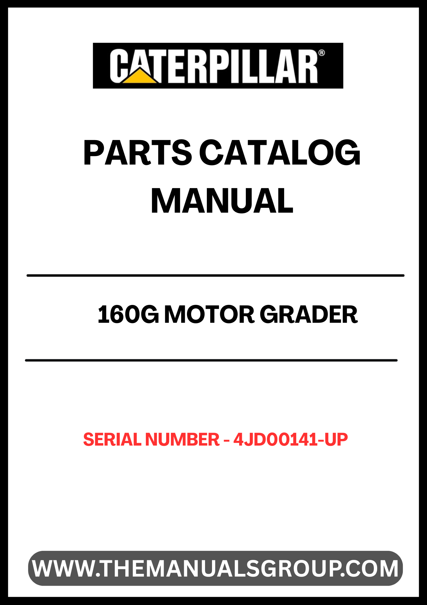 Enhance your maintenance and repair capabilities with the CAT 160G Motor Grader Parts Catalog Manual, specifically designed for models with serial number 4JD00141 and powered by the reliable 3306 engine. This comprehensive manual serves as an essential resource for identifying and sourcing the right parts for your grader, ensuring optimal performance and longevity.