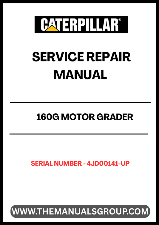 Unlock the full potential of your CAT 160G Motor Grader with our comprehensive Service Repair Manual, specifically designed for serial numbers 4JD00141 and up. This manual is an essential resource for operators and technicians, providing detailed insights into the maintenance and repair of your machine powered by the reliable 3306 engine.