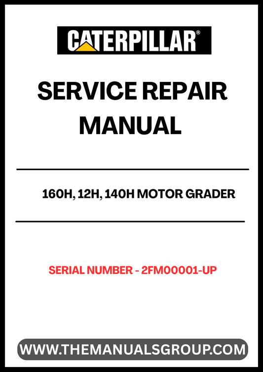 Enhance your maintenance capabilities with the CAT 160H, 12H, and 140H Motor Grader Service Repair Manual. Designed specifically for models with serial numbers starting from 2FM00001 and powered by the robust 3306 engine, this manual is an essential resource for any technician or operator looking to keep their equipment in peak condition.