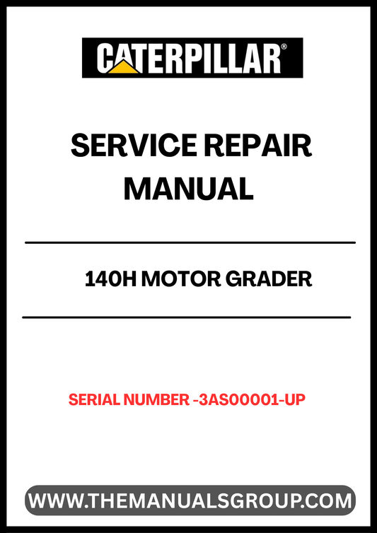  Enhance your maintenance capabilities with the CAT 160H, 12H Motor Grader Service Repair Manual, specifically designed for serial numbers 3AS00001 and up. This comprehensive guide provides detailed instructions and diagrams to ensure you can effectively service and repair your grader, powered by the reliable 3306 engine.