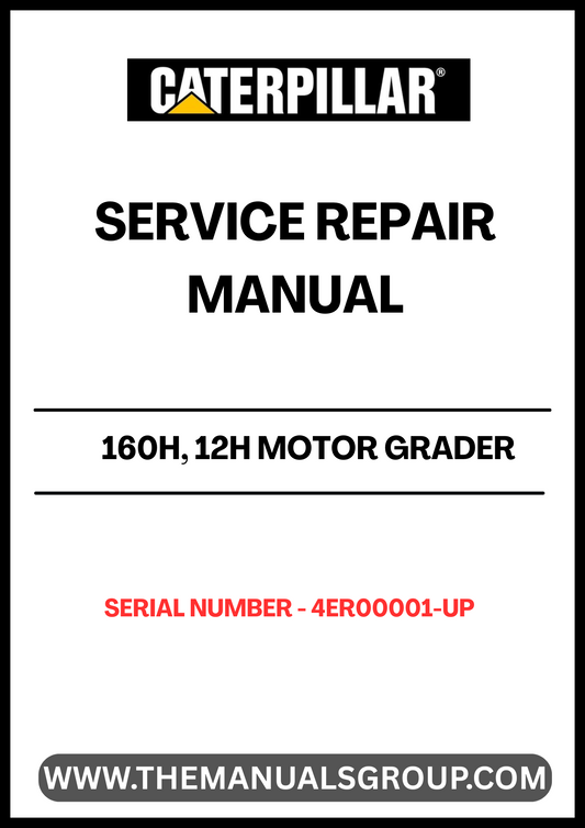 Introducing the CAT 160H and 12H Motor Grader Service Repair Manual, designed specifically for serial numbers 4ER00001 and up. This comprehensive guide is essential for anyone looking to maintain or repair their grader powered by the reliable 3306 engine. With detailed instructions and diagrams, you can ensure your equipment operates at peak performance.