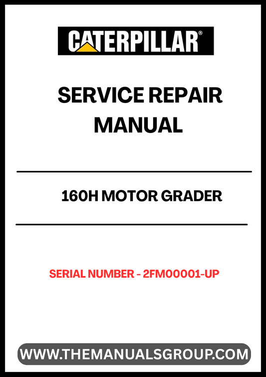 Unlock the full potential of your CAT 160H Motor Grader with our comprehensive Service Repair Manual, specifically designed for serial numbers 2FM00001 and up. This manual is an essential resource for anyone looking to maintain, troubleshoot, and repair their grader efficiently. With detailed diagrams and step-by-step instructions, you can ensure your equipment operates at peak performance.