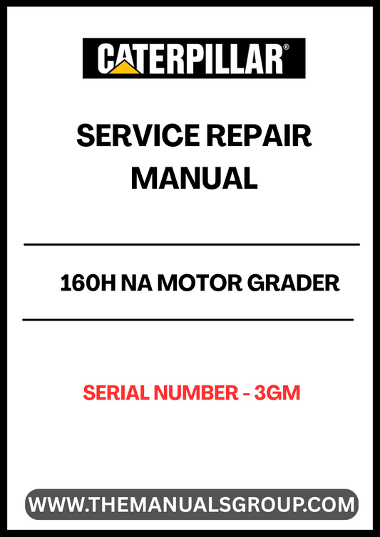 Unlock the full potential of your CAT 160H NA Motor Grader with our comprehensive Service Repair Manual, specifically designed for serial number 3GM. This manual is an essential resource for both seasoned professionals and DIY enthusiasts, providing detailed instructions and insights to keep your equipment running smoothly.