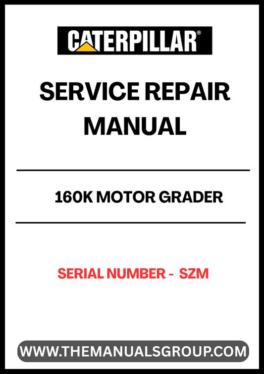 Unlock the full potential of your CAT 160K Motor Grader with our comprehensive Service Repair Manual, specifically designed for serial number SZM. This manual is an essential resource for both seasoned professionals and DIY enthusiasts, providing detailed instructions and insights to keep your equipment running smoothly.