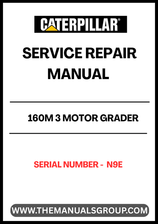 Unlock the full potential of your CAT 160M 3 Motor Grader with our comprehensive Service Repair Manual, specifically designed for serial number N9E. This manual is an essential resource for both seasoned professionals and DIY enthusiasts, providing detailed instructions and insights to keep your equipment running smoothly.