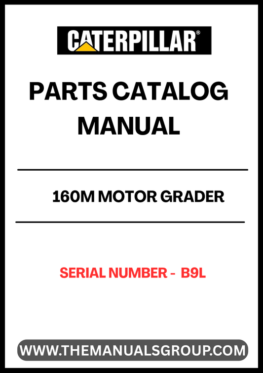Enhance your maintenance and repair capabilities with the CAT 160M Motor Grader Parts Catalog Manual (S/N - B9L). This comprehensive manual is an essential resource for anyone looking to keep their CAT 160M in peak operating condition. It provides detailed diagrams, part numbers, and specifications, ensuring you can easily identify and order the correct components.
