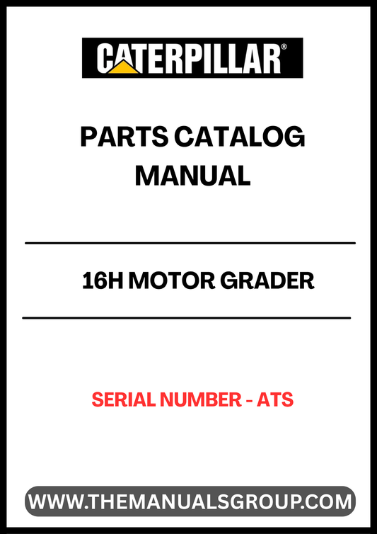 Discover the essential CAT 16H Motor Grader Parts Catalog Manual, specifically designed for serial number ATSP. This comprehensive manual serves as your go-to resource for identifying and sourcing the right parts for your motor grader, ensuring optimal performance and longevity of your equipment.
