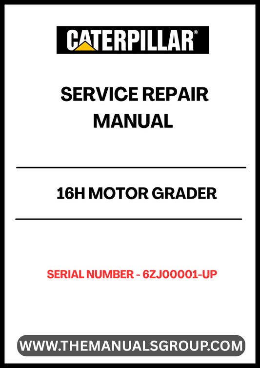 Unlock the full potential of your CAT 16H Motor Grader with our comprehensive Service Repair Manual, specifically designed for serial numbers 6ZJ00001 and up. This manual is an essential resource for anyone looking to maintain or repair their grader powered by the robust 3406C engine.
