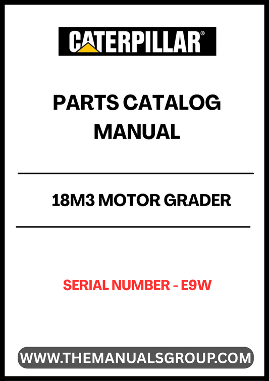 Enhance your maintenance and repair capabilities with the CAT 18M3 Motor Grader Parts Catalog Manual (S/N - E9W). This comprehensive manual is designed specifically for the CAT 18M3 model, providing you with detailed diagrams, part numbers, and specifications to ensure you have the right components for your machine.