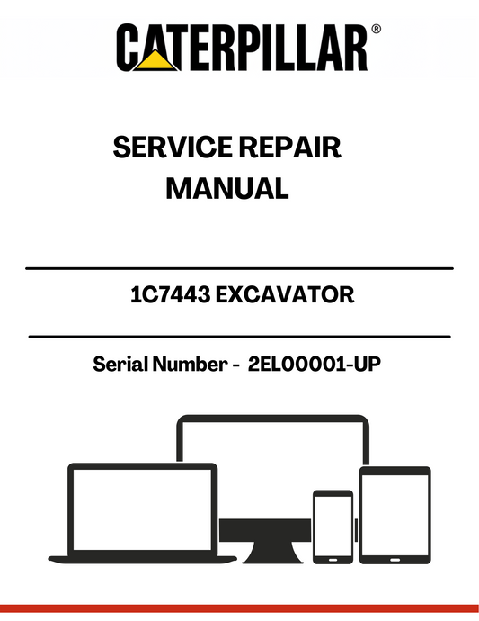  Enhance your maintenance capabilities with the CAT 1C7443 Excavator Service Repair Manual, specifically designed for models with serial numbers 2EL00001 and up. This comprehensive guide provides detailed instructions and diagrams, ensuring you have the right information at your fingertips for efficient repairs and servicing.