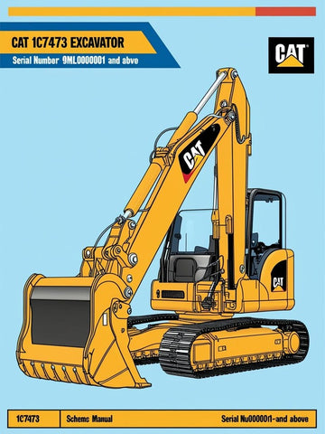 Discover the CAT 1C7473 Excavator Schematic Manual, designed specifically for models with serial number 9ML00001 and up. This comprehensive manual provides detailed schematics that are essential for understanding the intricate workings of your excavator, ensuring you have the right information at your fingertips for maintenance and repairs.