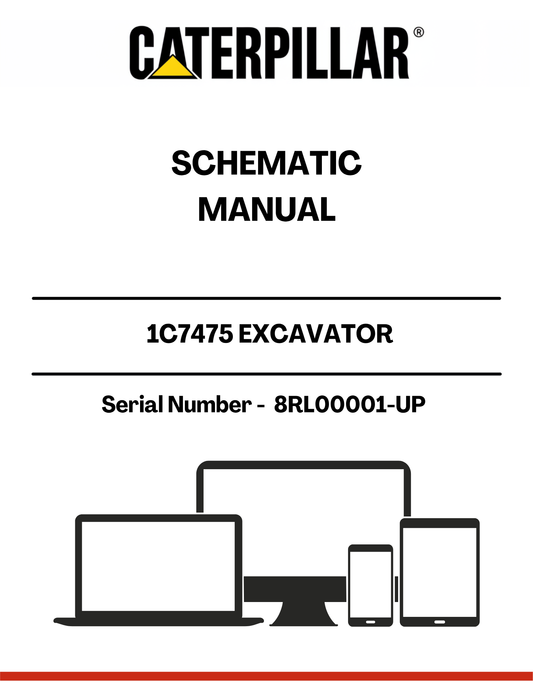 Discover the CAT 1C7475 Excavator Schematic Manual, designed specifically for models with serial number 8RL00001 and up. This comprehensive manual is an essential resource for operators and technicians, providing detailed schematics that simplify maintenance and repair tasks.