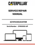 Unlock the full potential of your CAT 1C7475 Excavator with the comprehensive Service Repair Manual, specifically designed for serial numbers 3YR00001 and up. This manual is an essential resource for operators and technicians, providing detailed instructions and insights to ensure your machine runs smoothly and efficiently.
