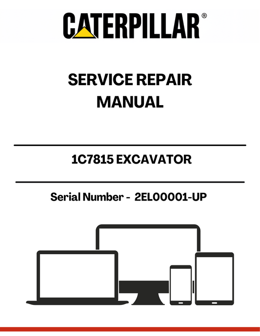 Unlock the full potential of your CAT 1C7815 Excavator with the comprehensive Service Repair Manual, specifically designed for serial numbers 2EL00001 and up. This manual is an essential resource for operators and technicians, providing detailed instructions and insights to ensure your equipment runs smoothly and efficiently.