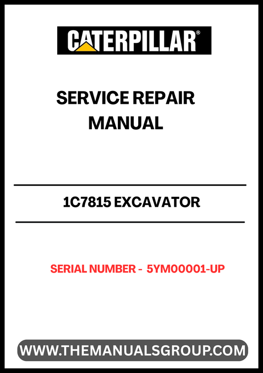Enhance your maintenance capabilities with the CAT 1C7815 Excavator Service Repair Manual, specifically designed for models with serial numbers 5YM00001 and up. This comprehensive guide provides detailed instructions and diagrams, ensuring you have the right information at your fingertips to keep your excavator running smoothly.