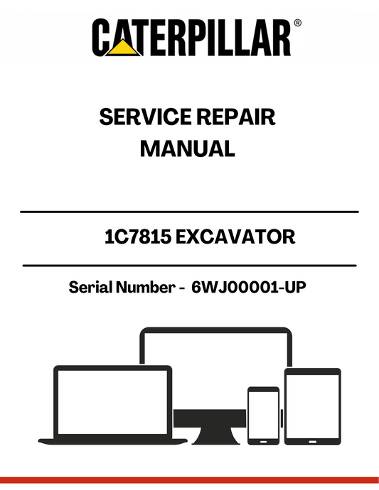 Introducing the CAT 1C7815 Excavator Service Repair Manual, specifically designed for models with serial number 6WJ00001 and up. This comprehensive manual is an essential resource for technicians and operators, providing detailed instructions and insights to ensure optimal performance and maintenance of your excavator.